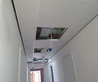 Installing lighting in commercial space